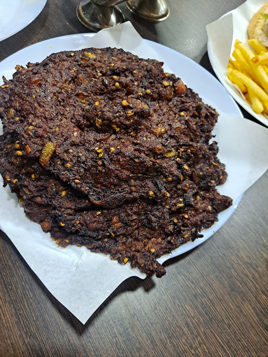 Chapal kebab portion